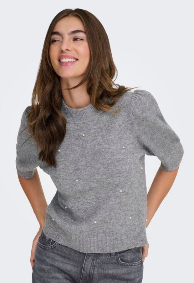 15342271 Medium Grey Melange/W. WHITE PEARLS 