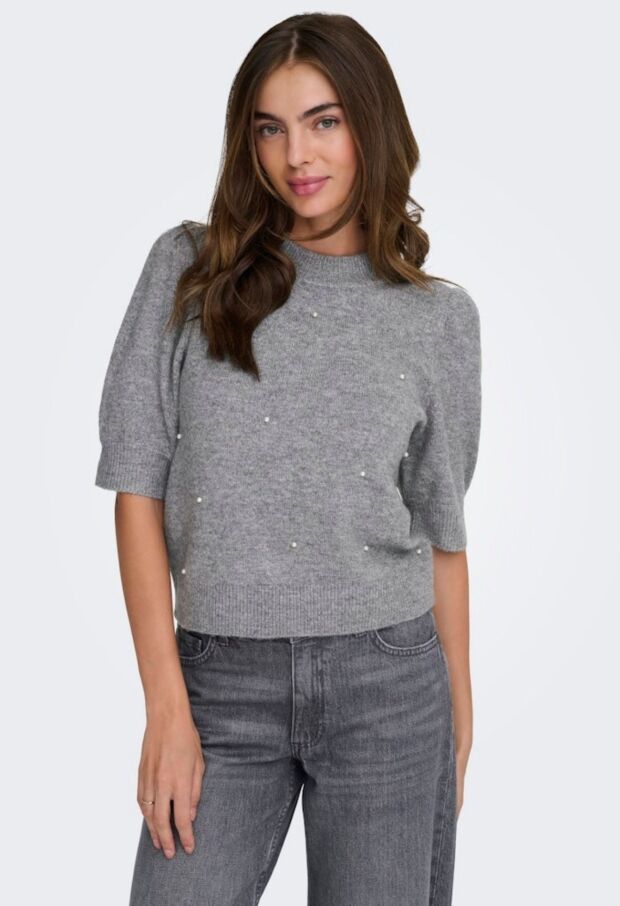 15342271 Medium Grey Melange/W. WHITE PEARLS 