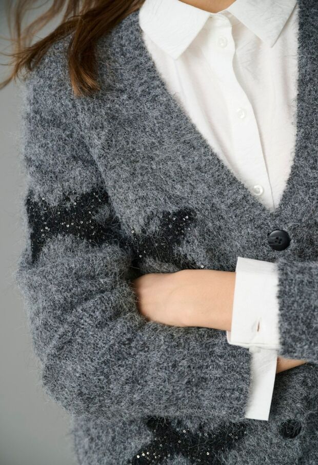 15364569 Medium Grey Melange/BLACK BUTTERFLY 