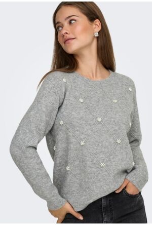 JDY 15362398 Light Grey Melange/DARK BLUE JAQUAR  179073001