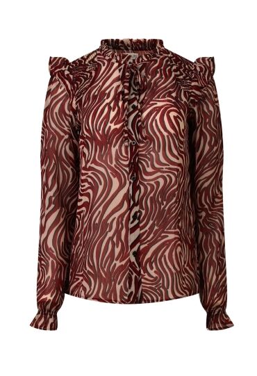 Citylife W10537/Ysra ruffle Bordeaux  cabernet