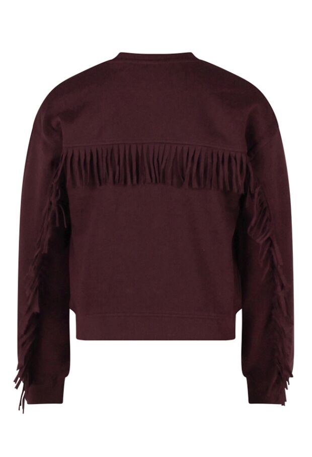 W10233/Fringe wijn rood 