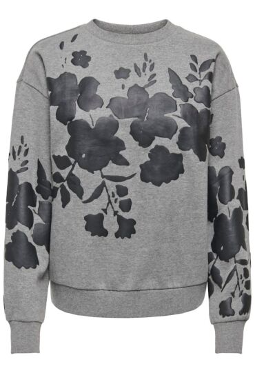 JDY 15361321 Medium Grey Melange/BLACK FLOWER  179075002