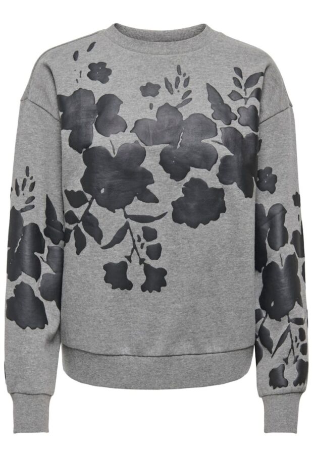 15361321 Medium Grey Melange/BLACK FLOWER